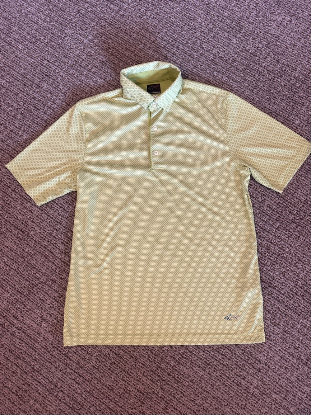 Greg Norman Collection Lime Green Micro-Dot Performance Polo